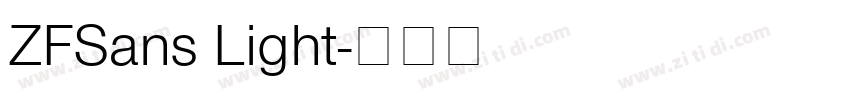 ZFSans Light字体转换